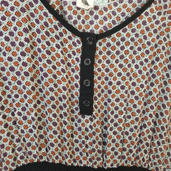 🦢 Bella Bird Print Dress Elastic Waist Cottagecore L 🍄 - Picture 3 of 6